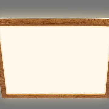 Plafoniera Moderna Tava Wood Plastica Effetto Legno Led Integrato 18W 3000K