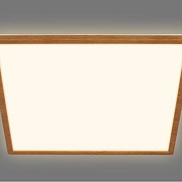 Plafoniera Moderna Tava Wood Plastica Effetto Legno Led Integrato 22W 3000K