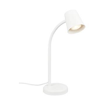 Lampada Da Tavolo Contemporanea Skriva Metallo Bianco 1 Luce Gu10