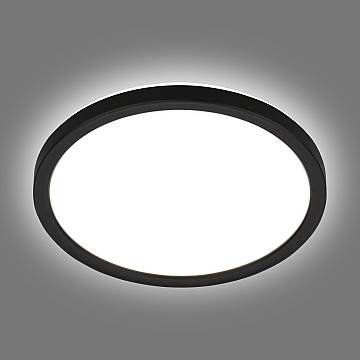 Plafoniera Moderna Tava Plastica Nero Led Integrato 15W 4000K Ip20