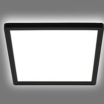 Plafoniera Moderna Tava Plastica Nero Led Integrato 15W 4000K