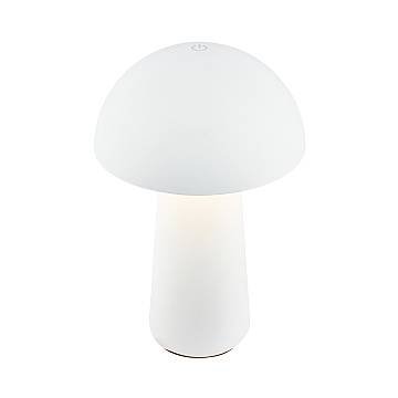 Lampada Da Tavolo Contemporanea Fungo Mini Plastica Bianco Opaco Led 1,5W 3000K