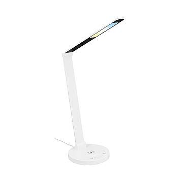 Lampada Da Tavolo Moderna Cuma Metallo Bianco Led Integrato 3W Da 3000 A 6500K