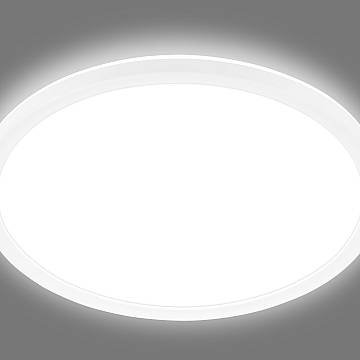 Plafoniera Moderna Tava A Plastica Bianco Led Integrato 11W 4000K Ip20