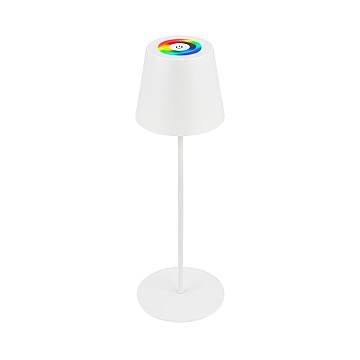 Lampada Da Tavolo Moderna Coloris Metallo Bianco Led Integrato 3W 2700K