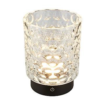 Lampada Da Tavolo Contemporanea Sunora Plastica Vetro Nero Led 2W 2700K Ip44