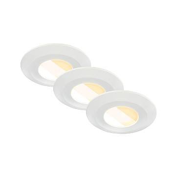 Set 3 Faretti Incasso Klira Plastica Bianco Opaco Led Integrato 4,9W