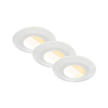 Set 3 Faretti Incasso Klira Plastica Bianco Opaco Led Integrato 4,9W Ip44