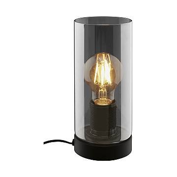 Lampada Da Tavolo Moderna Fumi Metallo Nero 1 Luce E27 23,5Cm