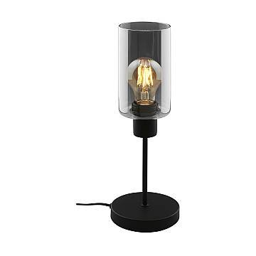 Lampada Da Tavolo Moderna Fumi Metallo Nero 1 Luce E27 39,5Cm