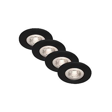 Faretto Incasso Kulana Plastica Nero Opaco Led Integrato 4,9W 3000K