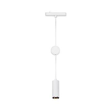 Pendente Per Binari Luxtrail Metallo Bianco Led Integrato 5W 3000K