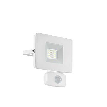 Faretto Esterno Sensore Moderno Faedo 3 Alluminio Bianco Led