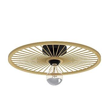 Plafoniera Vintage Leominster Acciaio Nero 1 Luce E27