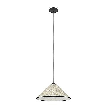 Lampadario A Sospensione Vintage Oxpark Acciaio Nero Bianco 1 Luce E27