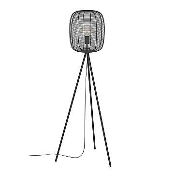 Piantana Vintage Rinroe Acciaio Nero 1 Luce E27