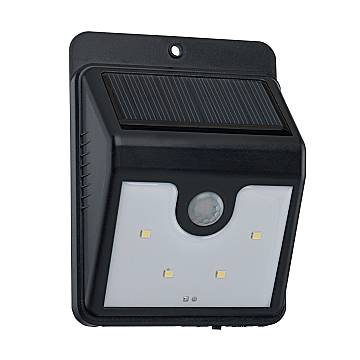 Applique Solare Esterno Contemporaneo Solar Policarbonato Nero Led