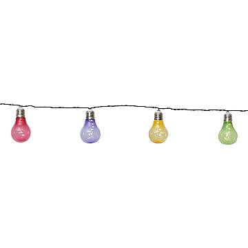 Catena Luminosa Solare Esterno Solar Acciaio Argento Multicolor Led