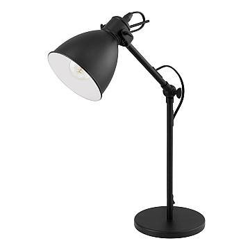 Lampada Da Tavolo Vintage Priddy Acciaio Nero 1 Luce E27