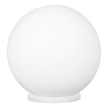 Lampada Da Tavolo Minimal Rondo Policarbonato Bianco 1 Luce E27