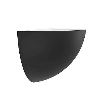 Applique Moderna Tanura Acciaio Nero 1 Luce E27