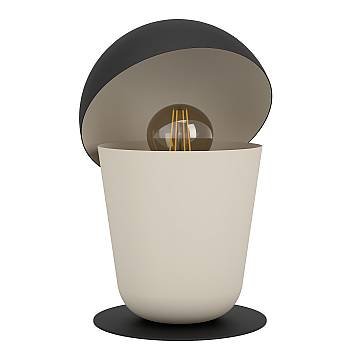 Lampada Da Tavolo Minimal Batabano Acciaio Sabbia 1 Luce E27