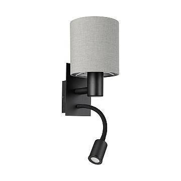 Applique Moderna Pasteri Acciaio Nero 1 Luce E27 Ip20