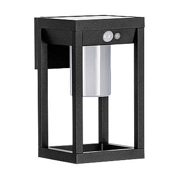 Applique Sensore Esterno Contemporanea Martano Alluminio Nero Led