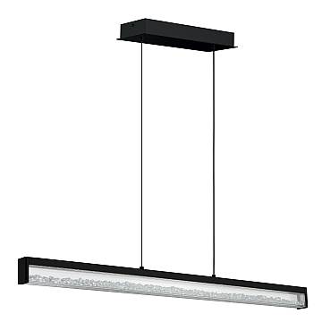 Sospensione Moderna Cardito 1 Alluminio Nero 6 Luci Led 6W 3420Lm