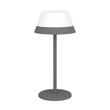 Lampade Da Tavolo Esterno Moderna Meggiano Policarbonato Grigio E Bianco Led