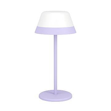 Lampade Da Tavolo Esterno Moderna Meggiano Policarbonato Viola E Bianco Led