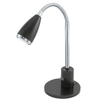 Lampada Da Tavolo Contemporanea Fox Acciaio Antracite 1 Luce Gu10 2,8W