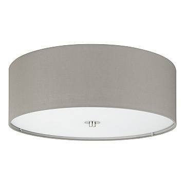 Plafoniera Moderna Pasteri Acciaio Nichel Satinato 3 Luci E27