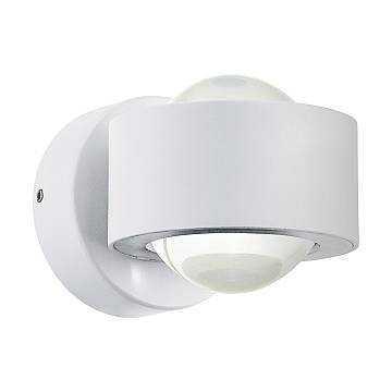 Applique Contemporanea Ono 2 Alluminio Bianco 2 Luci Led Integrato 2,5W