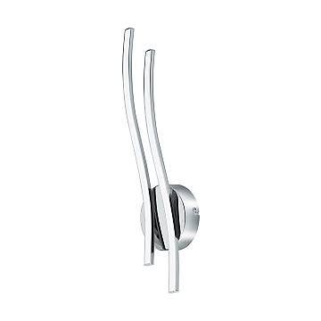 Applique Moderna Valmora Alluminio Cromo Luce Led Integrato 9W