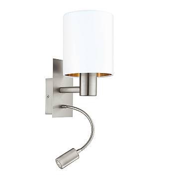 Applique Moderna Pasteri Acciaio Nichel Satinato 1 Luce E27