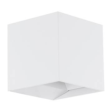 Applique Biemissione Esterno Contemporanea Calpino Alluminio Bianco Led