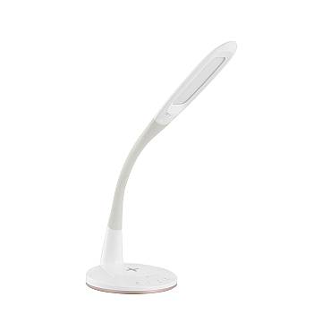 Lampada Da Tavolo Moderna Trunca Policarbonato Bianco Luce Led Integrato 4W