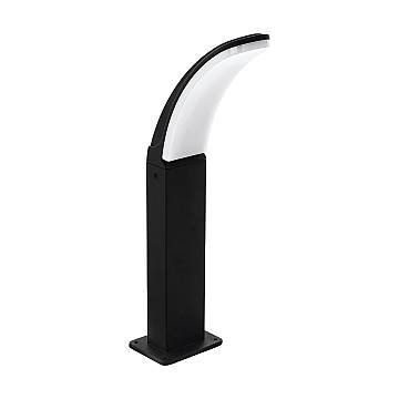 Piantana Esterno Contemporaneo Fiumicino Alluminio Nero Policarbonato Bianco Led