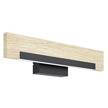 Applique Moderna Camacho Acciaio Nero 1 Luce Led Integrato 9,6W