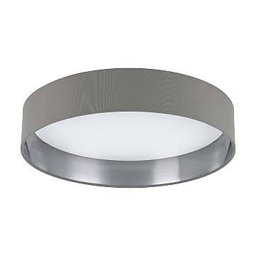 Plafoniera Contemporanea Maserlo 2 Policarbonato Bianco Luce Led Integrato 20W