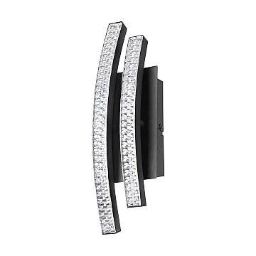 Applique Moderna Lejias Acciaio Nero Luce Led Integrato 8W