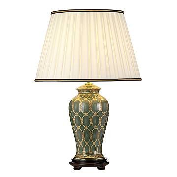 Lampada Da Scrivania Contemporanea Sashi Porcellana Verde Oro 1 Luce E27