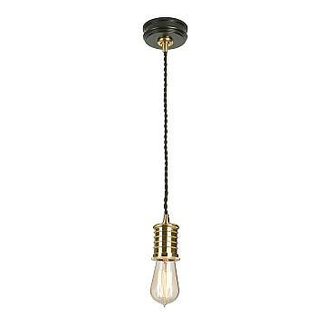 Sospensione Contemporanea Douille Ottone Nero Ottone Lucido Ottone 1 Luce E27