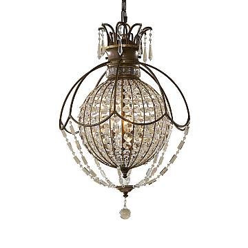 Lampadario Contemporaneo Bellini Acciaio Bronzo Ossidato Cristallo 3 Luci E14