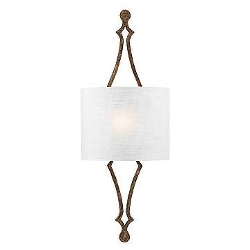 Applique Contemporanea Tilling Acciaio Foglia D'Oro Antico 1 Luce E27