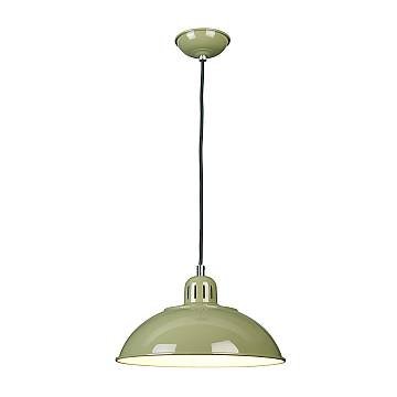 Sospensione Contemporanea Franklin Acciaio Verde 1 Luce E27