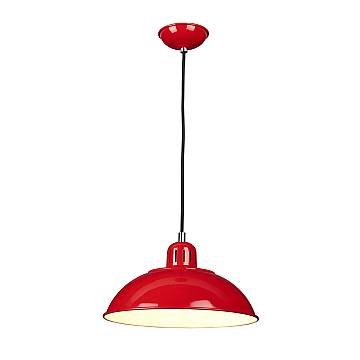 Sospensione Contemporanea Franklin Acciaio Rosso 1 Luce E27