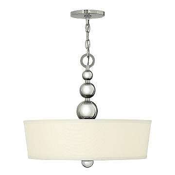 Lampadario Contemporaneo Zelda In Acciaio Nichel Lucido Vetro 3 Luci E27