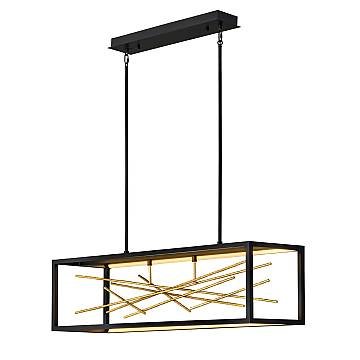 Lampadario Industrial Nordico Styx Acciaio Nero Oro Led Integrato 55W 3000K